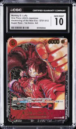 2023 ONE PIECE JAPANESE AWAKENING OF THE NEW ERA MONKEY D. LUFFY CGC 10 GEM MINT - Image 1
