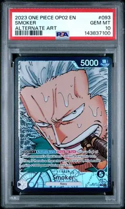 Smoker PSA 10 2023 One Piece OP02 English Alternate Art #093 - Image 1