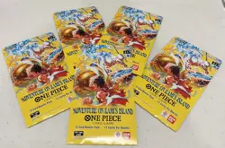 5 Pack Lot~One Piece”ADVENTURE OF KAMI’S ISLAND~Sleeved Booster Packs~OP-15 eN - Image 1