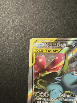 Celebi & Venusaur GX Tag Team Miscut Error SM167 Promo Holo Pokemon Print Dot - Image 4