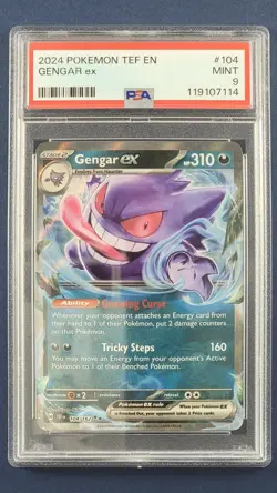 Gengar Ex 2024 Pokemon Temporal Forces TEF #104 PSA 9 TCG Ghost - Image 1