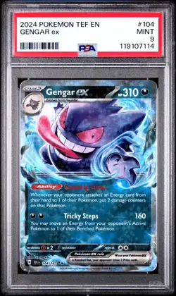 Gengar Ex 2024 Pokemon Temporal Forces TEF #104 PSA 9 TCG Ghost - Image 3