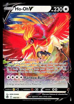 Ho-Oh V 140/195 Ultra Rare 2022 Pokemon Silver Tempest NM - Image 1