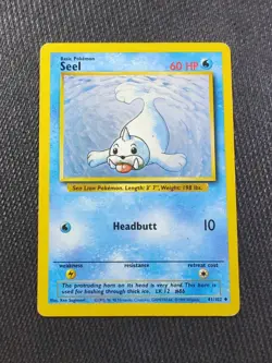 Pokemon TCG Seel Base Set 41/102 Regular Unlimited Uncommon - Image 1