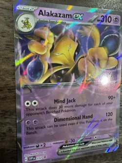 CLEAN 🔥 Error No Star Pattern - Alakazam ex 050 Promo NM Pokemon 151 Black Star - Image 3