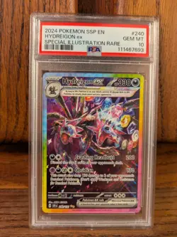 PSA 10 Pokemon TCG Surging Sparks Hydreigon EX Special Illustration Card 240/191 - Image 1