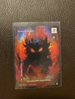 Wonders of the First Fuzzlwer Emberkin Formless Foil Common Card NM Solfera - Image 2