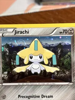 Jirachi XY195 Cosmo Perfect Swirl Pokemon XY Promo Holo Rare Card LP+ - Image 2