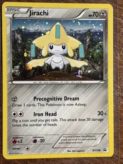 Jirachi XY195 Cosmo Perfect Swirl Pokemon XY Promo Holo Rare Card LP+ - Image 5