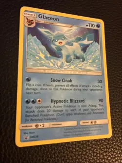 Glaceon SM238 Black Star PROMO Non-Holo Pokemon Card NM - Image 2