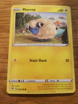 Mareep 55/189 - Darkness Ablaze - Pokemon Card - Pack Fresh - Image 2