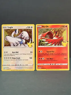 Lugia & Ho-Oh Celebrations Holo Rare 2 Card Set NM Pokemon TCG 25th Anniversary - Image 1