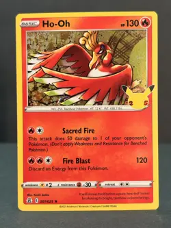 Lugia & Ho-Oh Celebrations Holo Rare 2 Card Set NM Pokemon TCG 25th Anniversary - Image 3