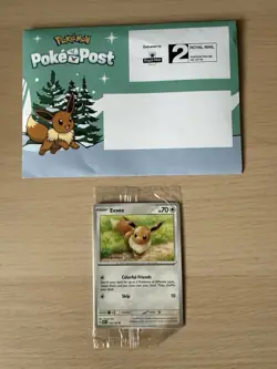 Evee Pokemon Together Pokepost 151 Promo Card Mint Sealed - Image 1