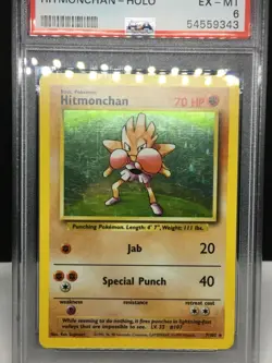 Psa 6 Hitmonchan 7/102 Base Set 1999 WOTC Holo Rare Pokemon Card Vintage Graded - Image 4