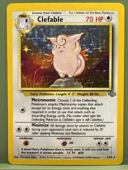 Clefable Holo Rare Jungle 1/64 Pokemon Card - WOTC 1999 - Image 1