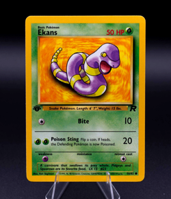 Ekans Pokemon Card 1st Edition Team Rocket 56/82 Common TCG 2000 WOTC - Image 1