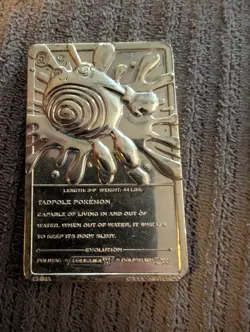 Pokemon Limited Edition 1999 Poliwhirl #61 23K Gold Plated Card Burger King - Image 2