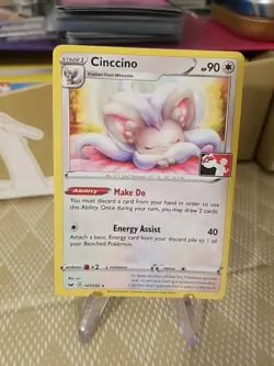 Cinccino Pokemon Prize Pack Series 1 Promo Pokemon Card NM/LP Play Stamp - Image 1