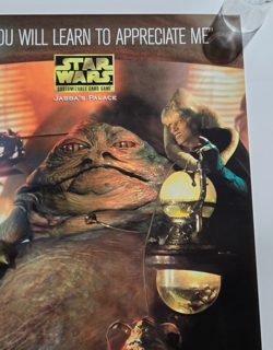 Star Wars Decipher Customizable Card Game Jabba's Palace Poster CCG 33"x25" 1998 - Image 3