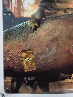 Star Wars Decipher Customizable Card Game Jabba's Palace Poster CCG 33"x25" 1998 - Image 4