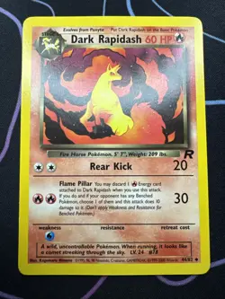 Pokemon TCG Dark Rapidash Uncommon Card Regular 44/82 LP - Image 1