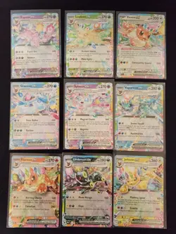 Pokemon Prismatic Evolutions Eevee Evolutions Complete Ex Double Rare Holo Cards - Image 1