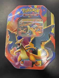 Pokemon Mega Charizard X Tin Trading Card Game Metal Multicolor 10-10300-120 NEW - Image 1