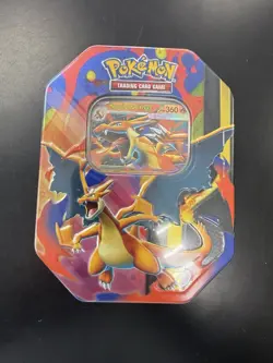 Pokemon Mega Charizard X Tin Trading Card Game Metal Multicolor 10-10300-120 NEW - Image 3