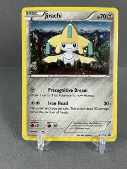 Weird Skull Holo Orb Jirachi XY195 Cosmo Pokemon XY Promo Rare Card NM - Image 1