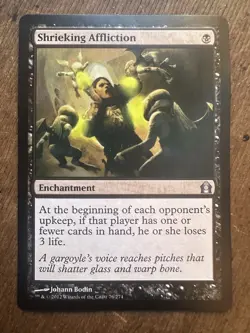 MTG Magic the Gathering Shrieking Affliction (76/286) Return to Ravnica LP - Image 1