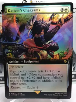 MTG I Dancer's Chakram's I Final Fantasy I FIC 0105 I Borderless I FOIL I NM ENG - Image 1