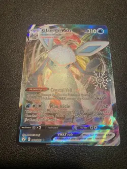 Pokemon TCG Glaceon VMAX Snowflake Stamp Evolving Skies 041/203 Holo Ultra Rare - Image 1