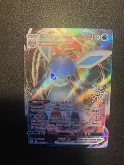 Pokemon TCG Glaceon VMAX Snowflake Stamp Evolving Skies 041/203 Holo Ultra Rare - Image 2