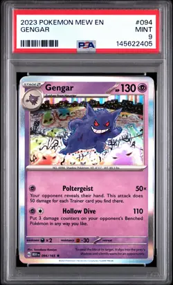 2023 POKEMON MEW EN-151 #094 GENGAR PSA 9 - Image 1