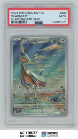 2024 Pokemon Scarlet & Violet Series - Surging Sparks Skarmory PSA 9 #209/191 - Image 1