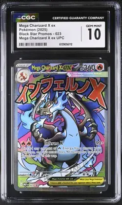 Mega Charizard X EX *CGC 10* Full Art *Phantasmal Flames UPC Promo *#23 - Image 1