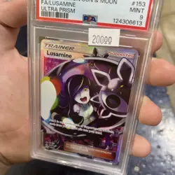 2018 Pokemon Sun & Moon Lusamine Ultra Prism PSA 9 Mint #153 - Image 3