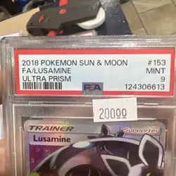 2018 Pokemon Sun & Moon Lusamine Ultra Prism PSA 9 Mint #153 - Image 4