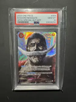 2023 One Piece Edward Newgate OP04-004 SP Alt Art English PSA GEM Mint 10 - Image 1