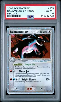 2005 POKEMON EX DEOXYS #103 SALAMENCE EX-HOLO PSA 6 - Image 1