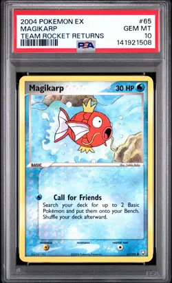 2004 POKEMON EX TEAM ROCKET RETURNS #65 MAGIKARP PSA 10 - Image 1