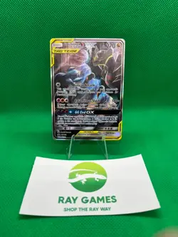 Pokemon TCG Garchomp & Giratina GX SM193 Tag Team Black Star Promo Full Art DMG - Image 1
