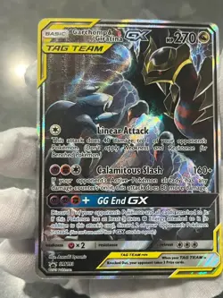 Pokemon TCG Garchomp & Giratina GX SM193 Tag Team Black Star Promo Full Art DMG - Image 3