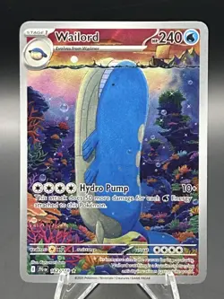 Pokemon TCG Wailord Journey Together Illustration Rare Holo Card 162/159 - Image 1