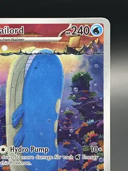 Pokemon TCG Wailord Journey Together Illustration Rare Holo Card 162/159 - Image 3