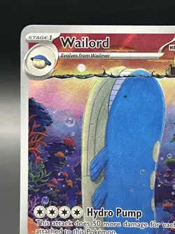 Pokemon TCG Wailord Journey Together Illustration Rare Holo Card 162/159 - Image 5