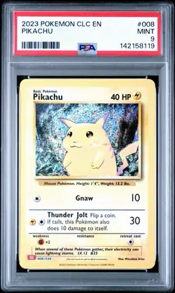 PSA 9 MINT Pikachu 008/034 CLC Classic Box Charizard Deck Holo Rare Pokemon 2023 - Image 1