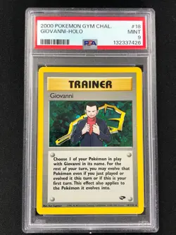 Pokemon 2000 Giovanni Holo 18/132 PSA 9 - Image 1