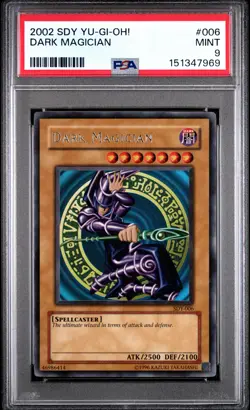2002 YU-GI-OH! STARTER DECK: YUGI #006 DARK MAGICIAN PSA 9 - Image 1